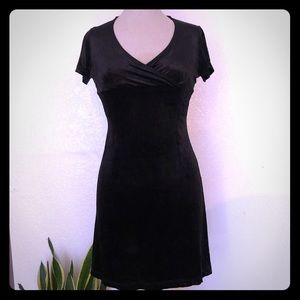 Black velvet dress
